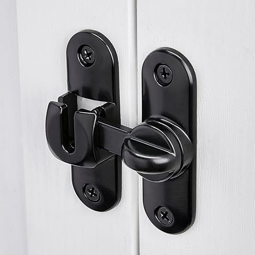 Miniatura 6 de Pestillos de puerta de granero de 90180, cerradura de puerta de ángulo recto, pestillo abatible de aleación de zinc para armarios, ventanas,