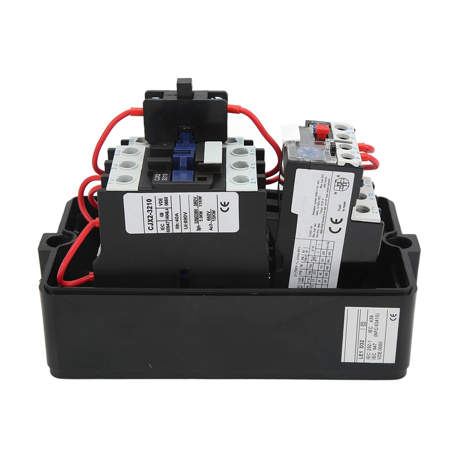 Arrancador de Motor Magnético, Monofásico 7,5 KW (10) Trifásico 15 KW (20) Protección contra Sobrecarga 4 Orificios para Cables para Compresor de Aire