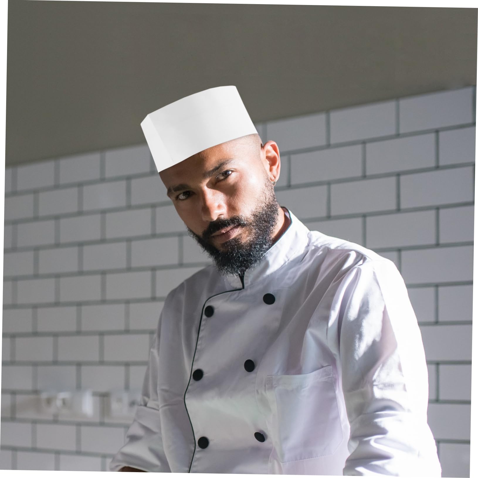 VANZACK 60 Piezas Gorros de Chef Desechables Unidades Unisex para Cocina Restaurantes Cafeterías y Fiestas Diseño Higiénico y Práctico