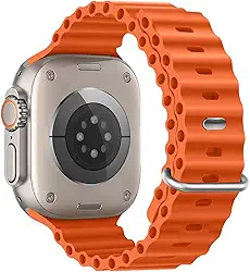 Pulseira esportiva de silicone Ocean – compatível com Apple Watch Ultra 2/Ultra de 49 mm, 45 mm, 44 mm e 42 mm, para iWatch Ultra 2, iWatch Ultra séries SE 9/8/7/6/5/4