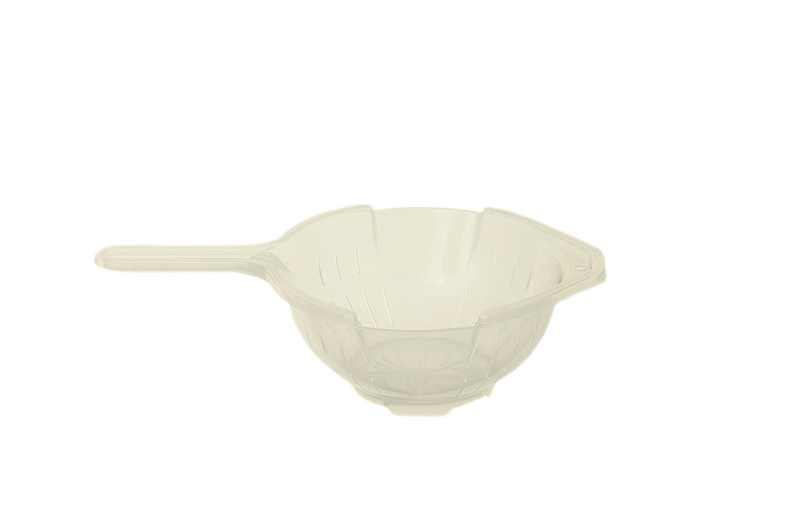 Whitefurze Colander with Handle, White, 14.96 x 8.98 x 4.33 cm