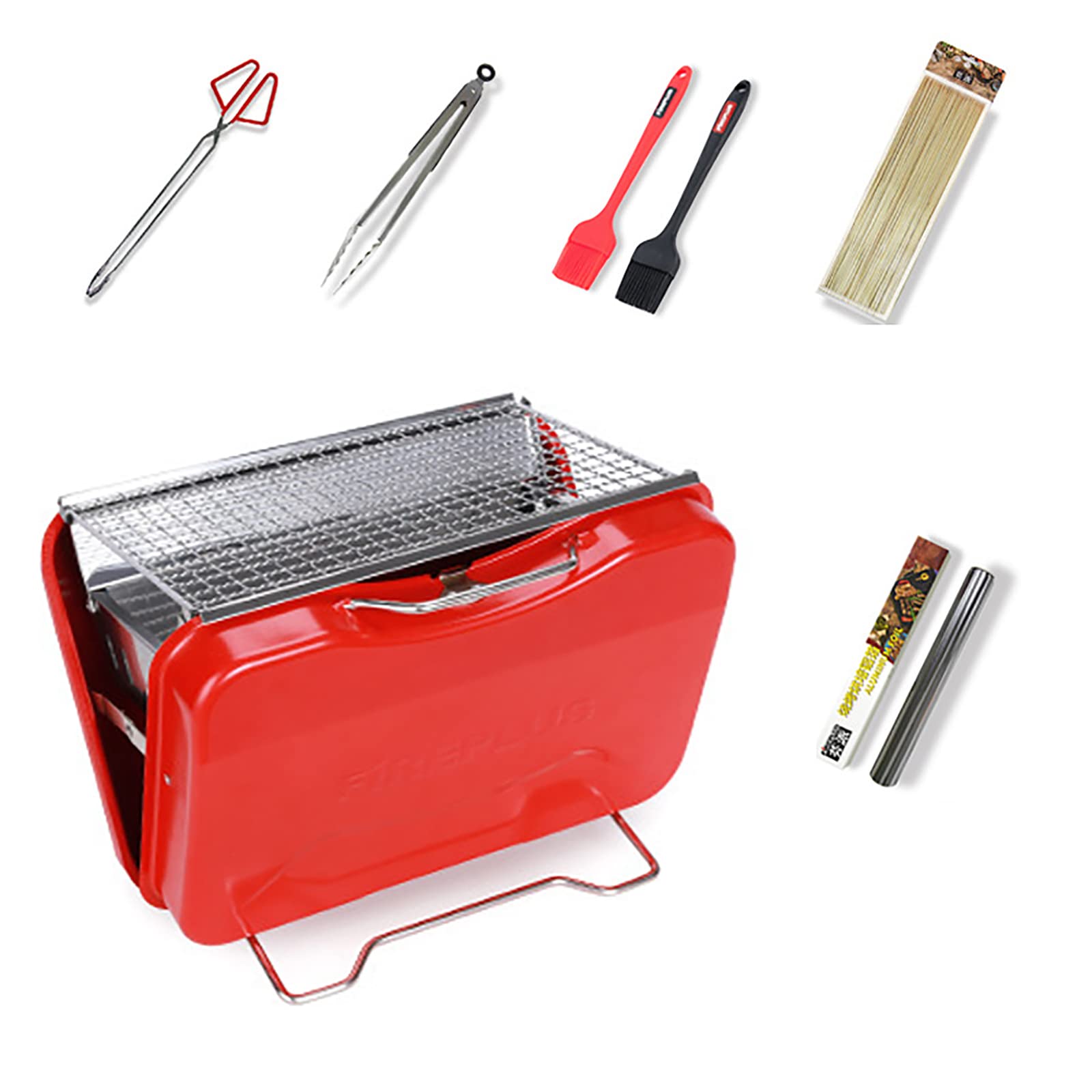 Barbecue Portatile a Carbone,Barbecue Grill Griglia Trasportabile per Picnic in Balcone e Giardino,Picnic All'aperto,Campeggio
