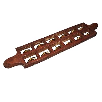 Jhika Cymbal Handmade Indian Musical Instrument, 6 Bells - image, photos