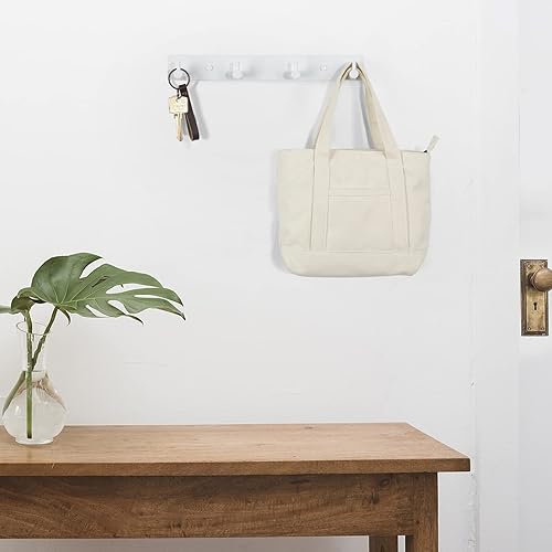 Miniatura 3 de Soporte para llaves de pared, soporte negro para llaves con 4 ganchos para colgar llaveros, correa de perro, paraguas, lentes de sol, colgador de