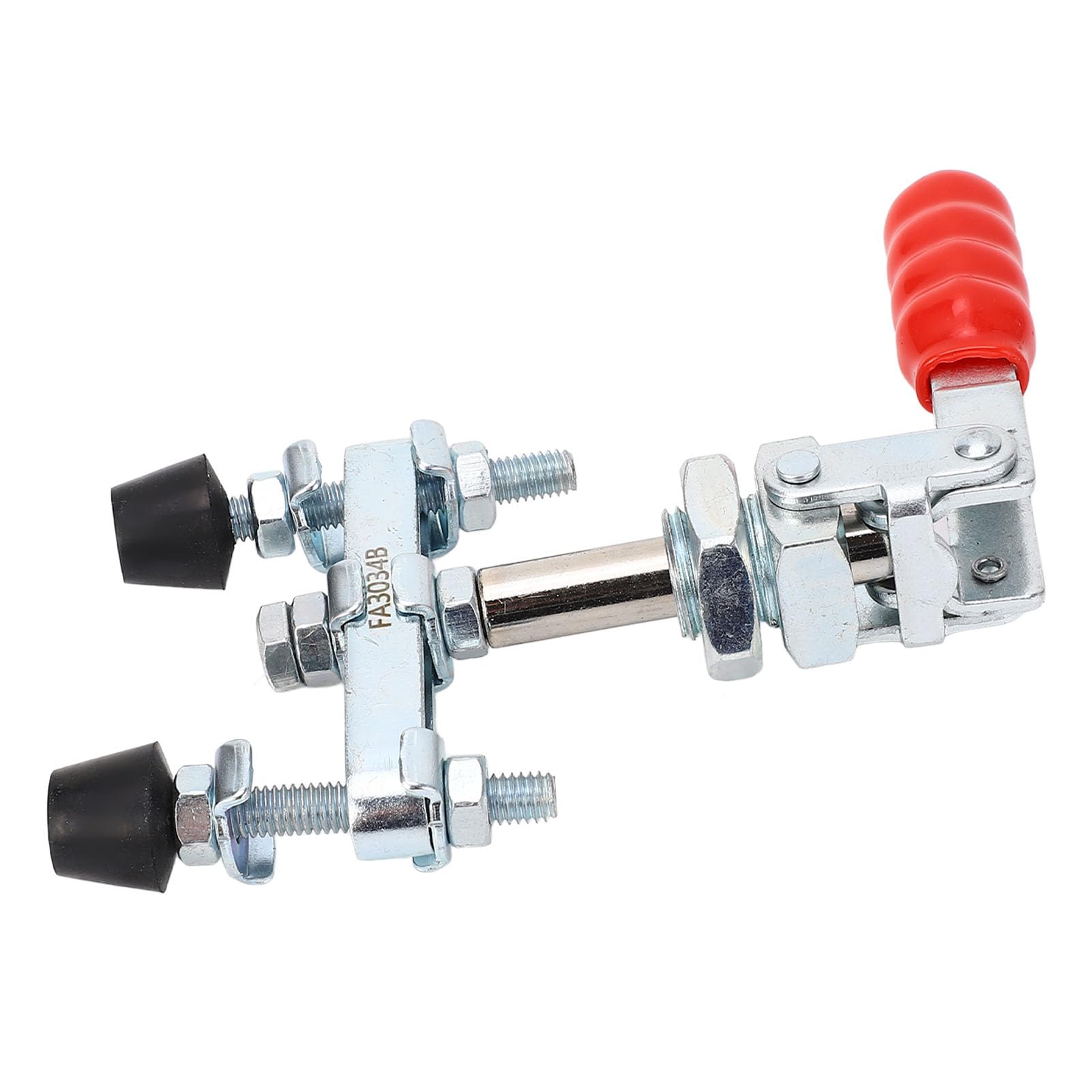 Push Pull Toggle Clamp, Quick Release Toggle Clamp, Push Pull Double Head Flange Base Clamp, 91kg Holding Capacity 20mm Stroke, for, Toggle Clamps