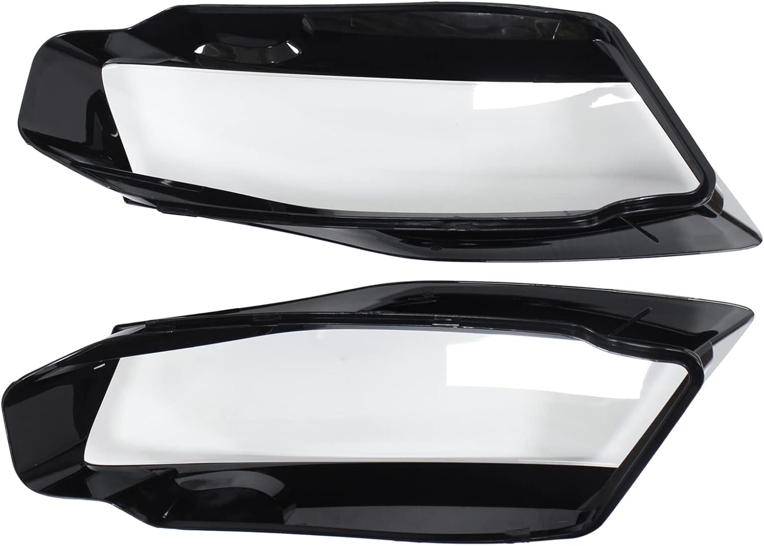 NewYall Left and Right Clear Headlight Lens Cover for Audi A4 B8 2009-2012