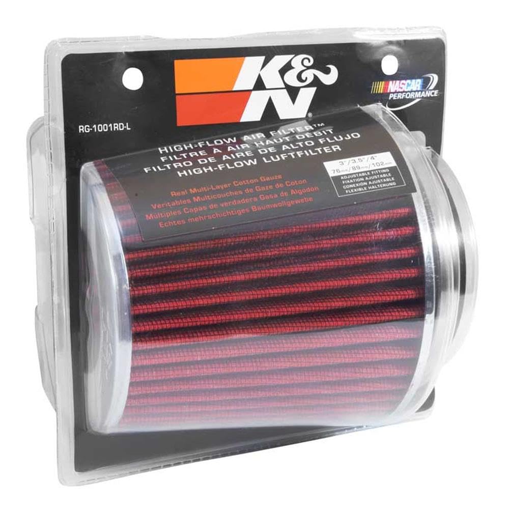 K & N rg-1001rd-l KFZ und Motorrad Universal Chrom Filter