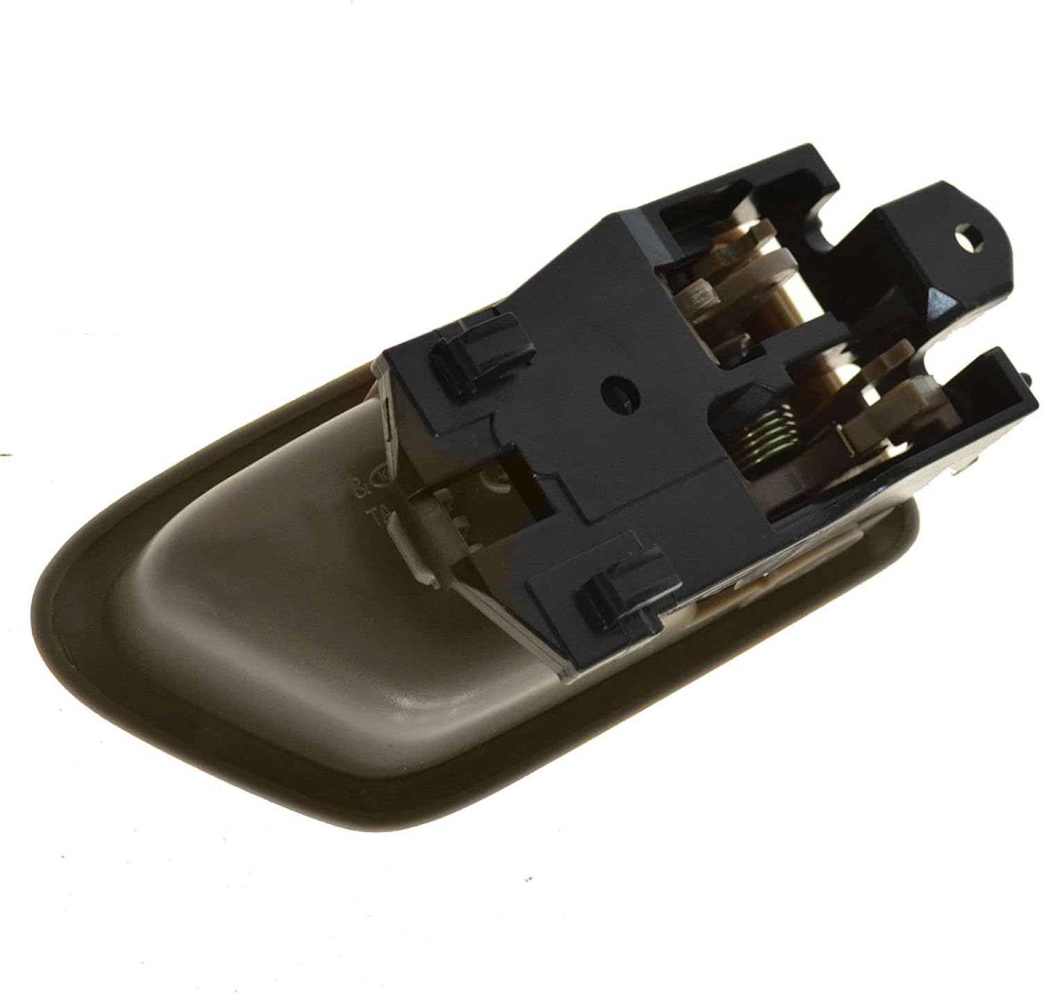 TRQ Front or Rear Driver Side Interior Door Handle & Bezel Kit Tan Compatible with 1997-2001 Toyota Camry