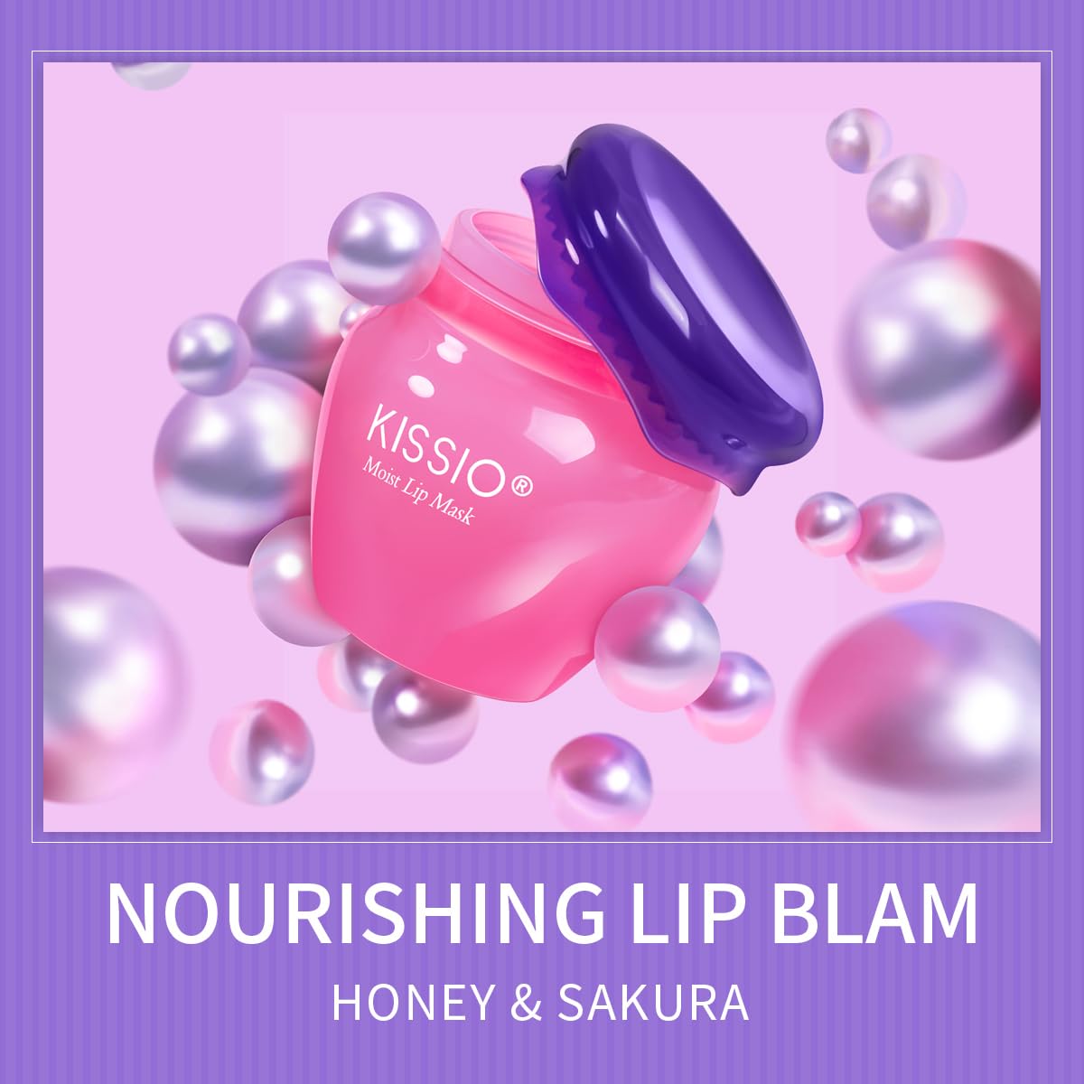 KISSIO Lip Mask Set,Honey and Cherry Lip Sleeping Mask,Repair Lips Day and Night,Plant Extract,Lip Mask Overnight,Hydrating Lip Balm,Honeypot,2 pcs - Image 4