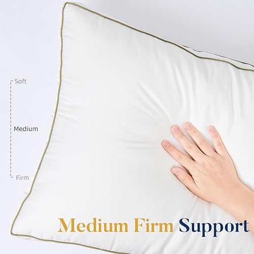 Miniatura 5 de lazyzzz Juego de 2 almohadas de cama para tamaño King, refrescantes para dormir con calor, soporte suave para personas que duermen de lado, espalda