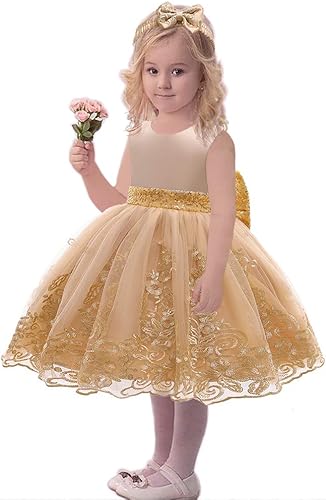 Miniatura 4 de Vestido Fkkfyy con flor, vestido para boda, para niña de 0-12 meses