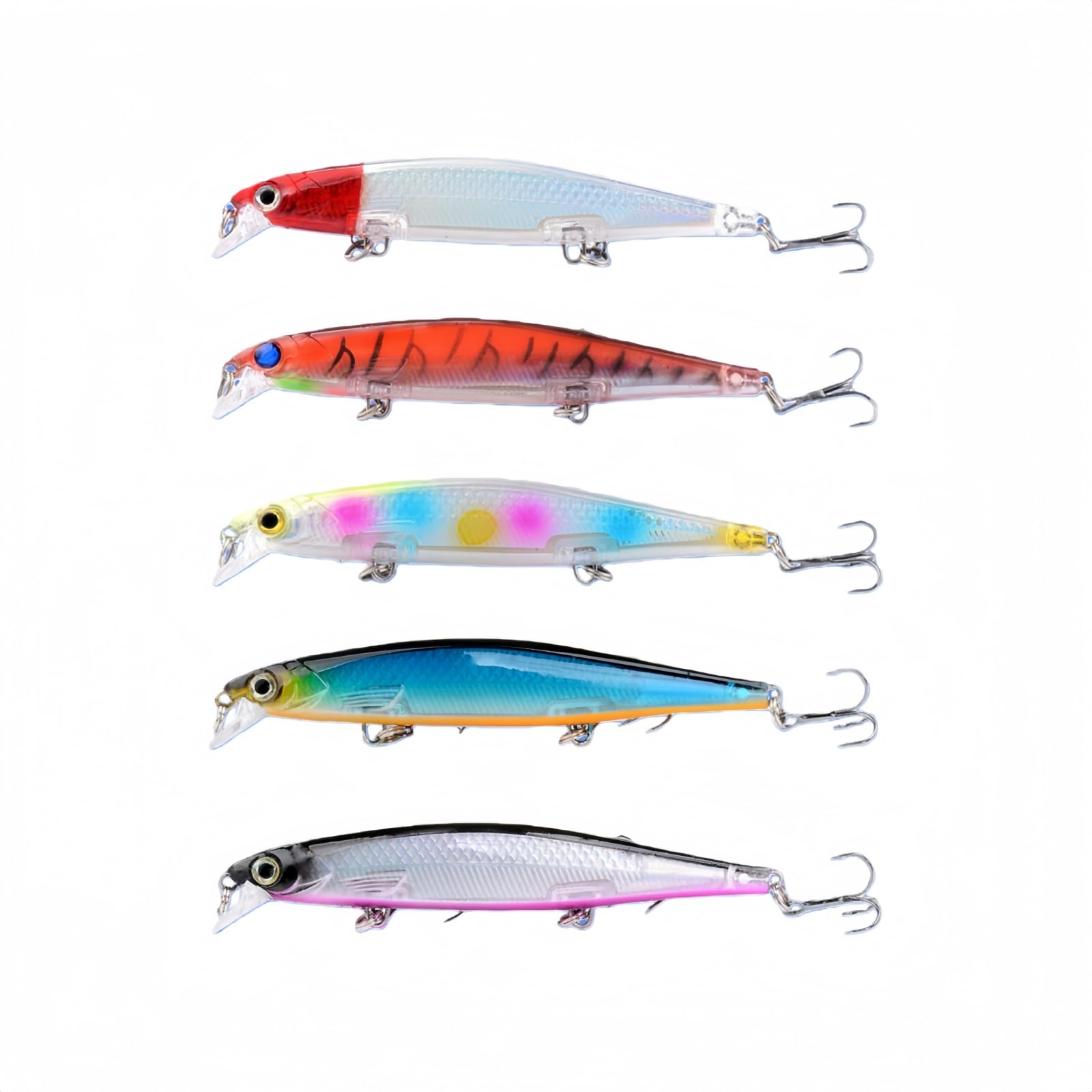 Fishing Lures Life-Like Swimbait with 3D Eyes & Strong Treble Hooks Fishing Hard Baits