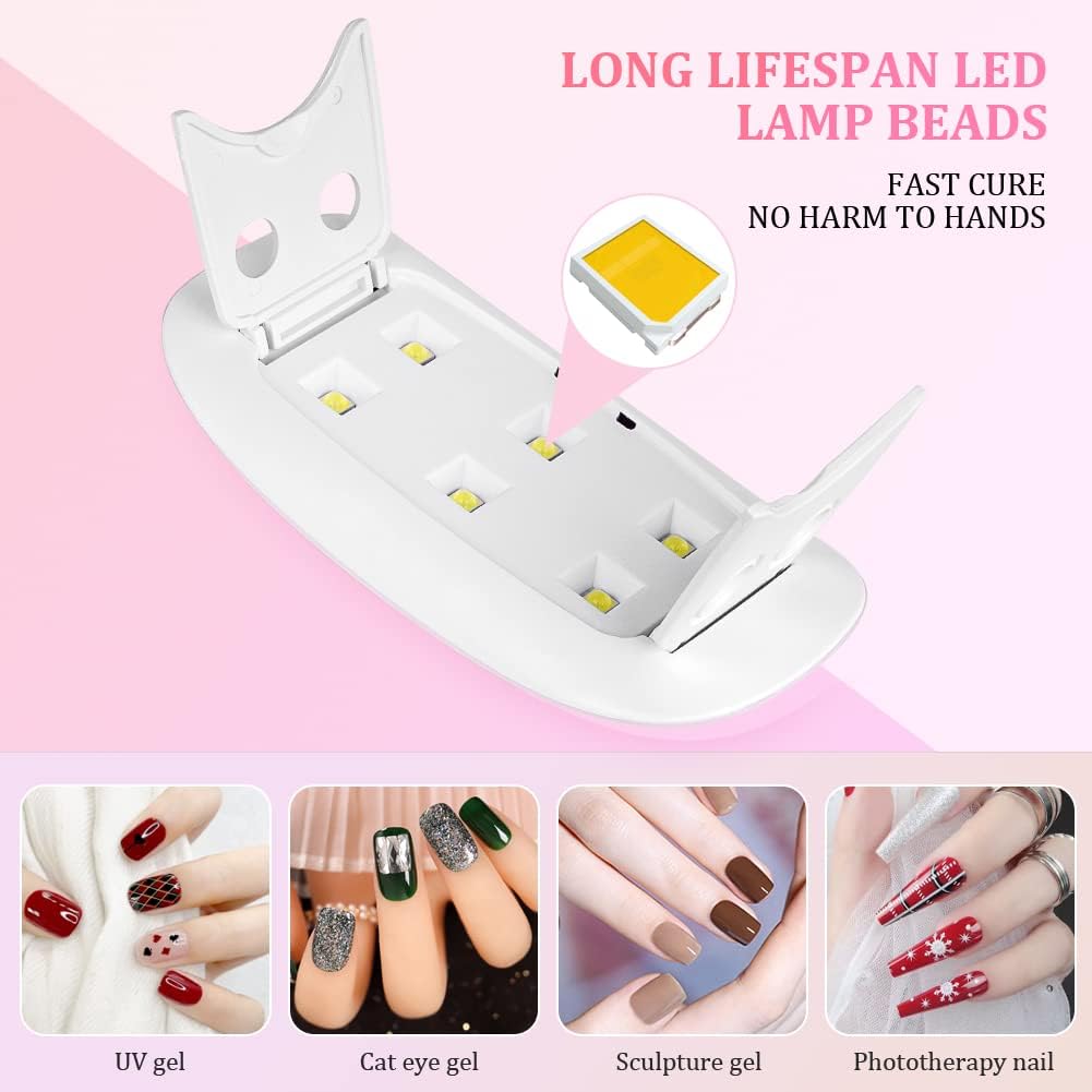 LOVHIDE SUNmini UV LED Nail Lamp for Quick Gel Polish Curing β Portable Mini Nail Dryer Machine for Home & Salon Use 4