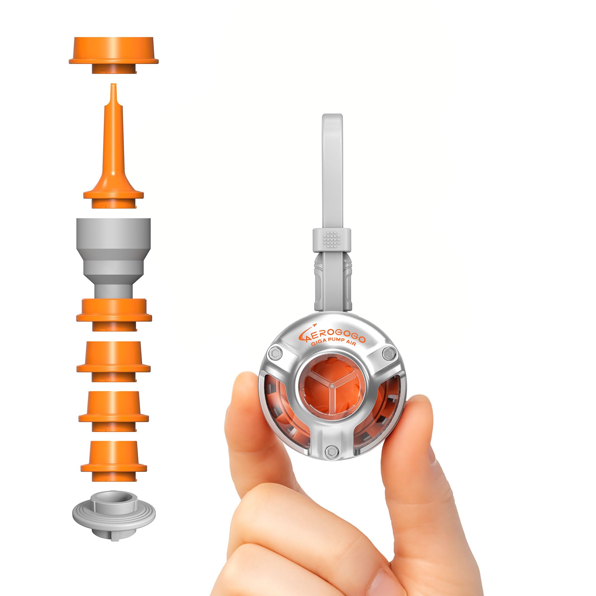 Aerogogo GIGA Pumpe Luftpumpe für aufblasbare Gegenstände, nur 28.3 g Ultra-Mini Tragbare Luftmatratzenpumpe für Ultraleichte Campingausrüstung, Pool Floats Luftbett Luftmatratze