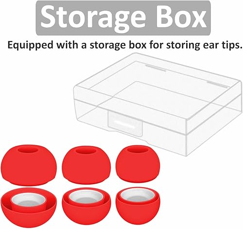 Miniatura 5 de 3 pares compatibles con AirPods Pro 1st 2nd Ear Tips Buds, pequeño, mediano, grande, 3 tamaños, goma de silicona, accesorios de gel compatibles con