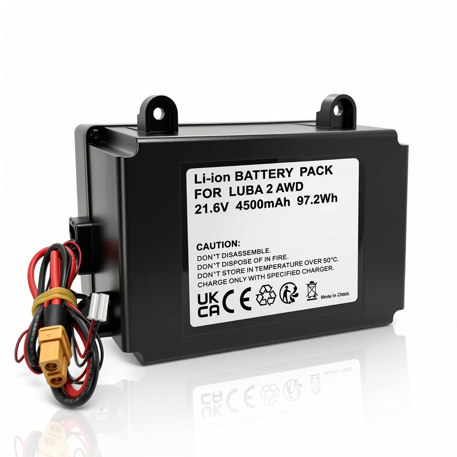 Batterie 21,6 V 4,5 Ah pour robot tondeuse Mammotion LUBA1, LUBA 2 AWD 1000, LUBA 2 AWD 3000, etc. Remplacement pour HM02, WDBT000002000, D.015.SZ0148, etc