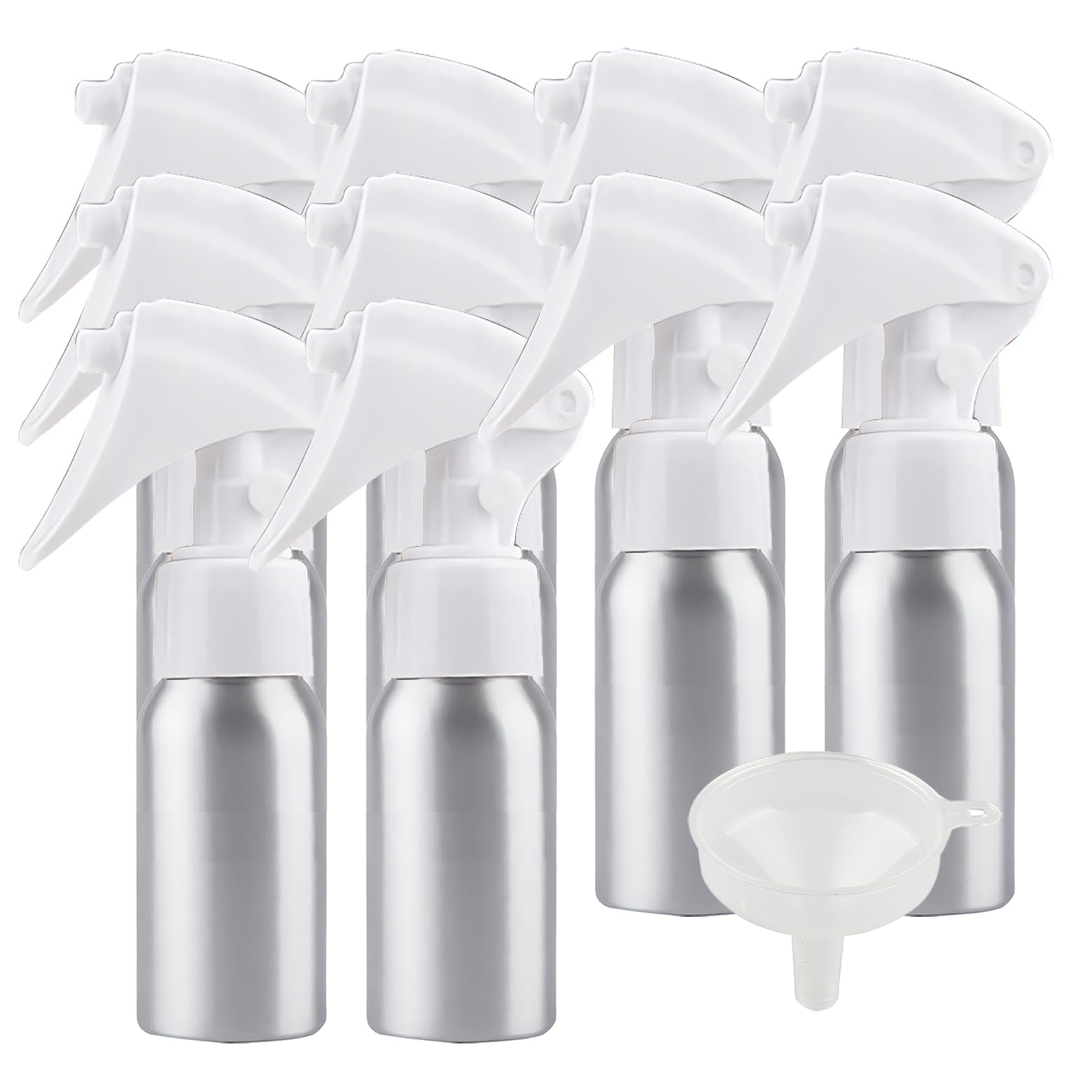 24 Pezzi 30ml Alluminio con Pompa Bianco Fine Nebbia Flacone Spray per Nebbia Portatile, Bottiglia di Profumo, Cosmetica, Viaggio Riutilizzabile