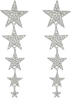 Star Tassel Earrings, Shooting Star Dangle Earrings for Women, Bohemian Star Fringe Earrings, Sparkling Star Stud Earrings Star Boho Jewelry, Lucky Star Drop Earrings for Girls, Cute Star Statement Earrings Accessories Gift