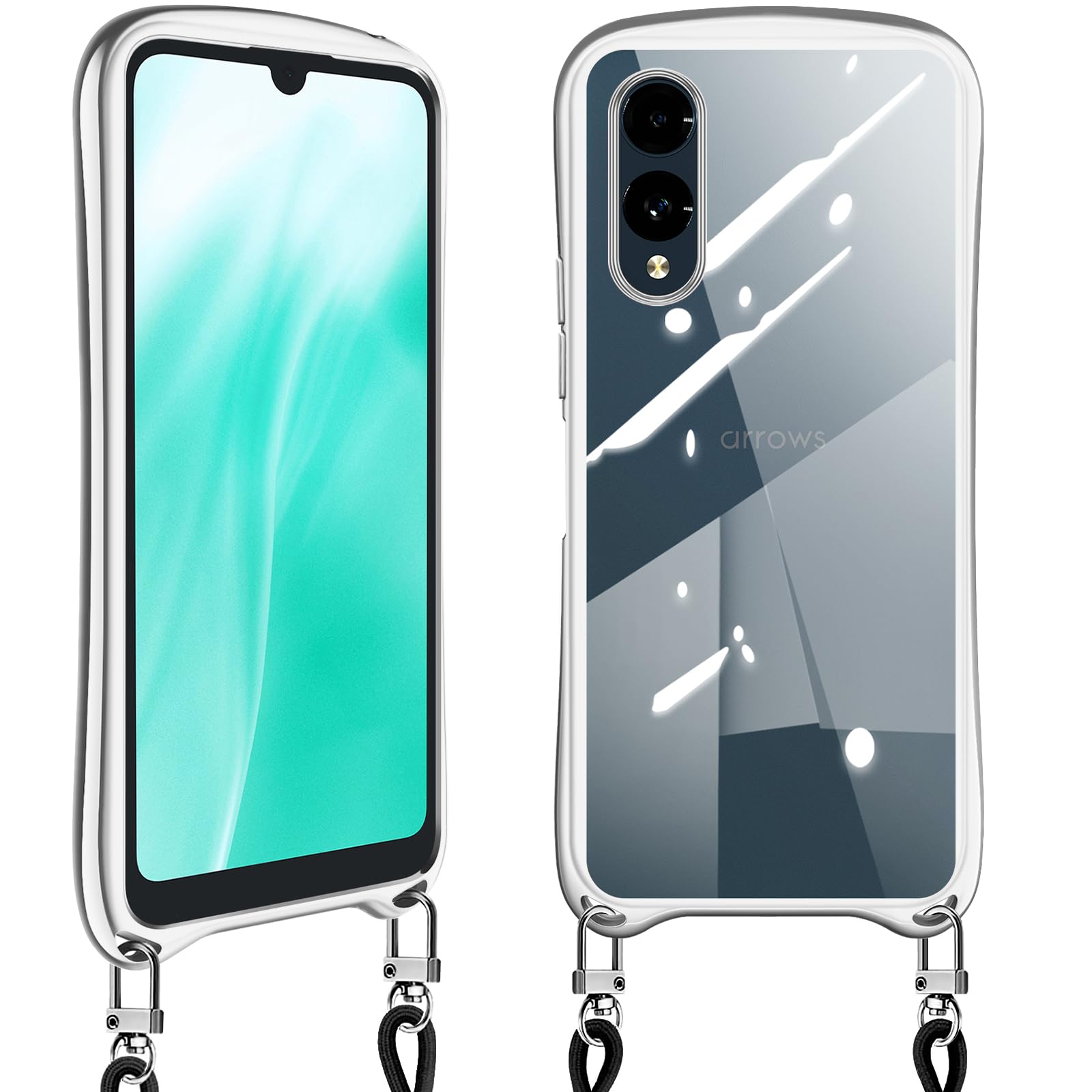 arrows F - 52 e本体 シルバー ケース付き Amazon.co.jp: Arrows We2 F-52E ケース ショルダー クリア カバー