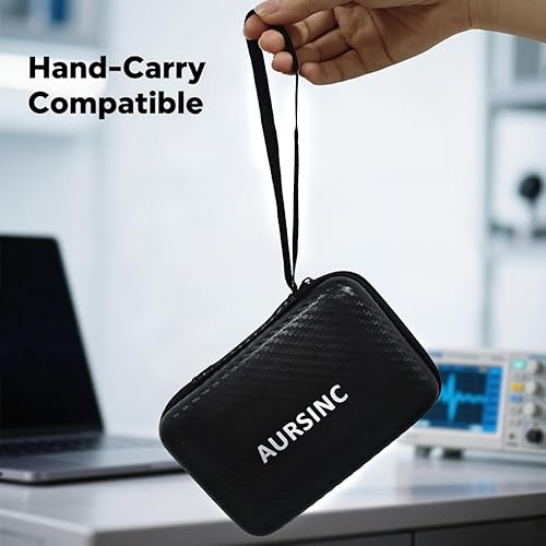 Miniatura 8 de AURSINC NanoVNA-H4 Analizador de red vectorial, 4 pulgadas Lastest V4.4 9KHz-1.5GHz, con carcasa rígida EVA bolsa de almacenamiento protectora para