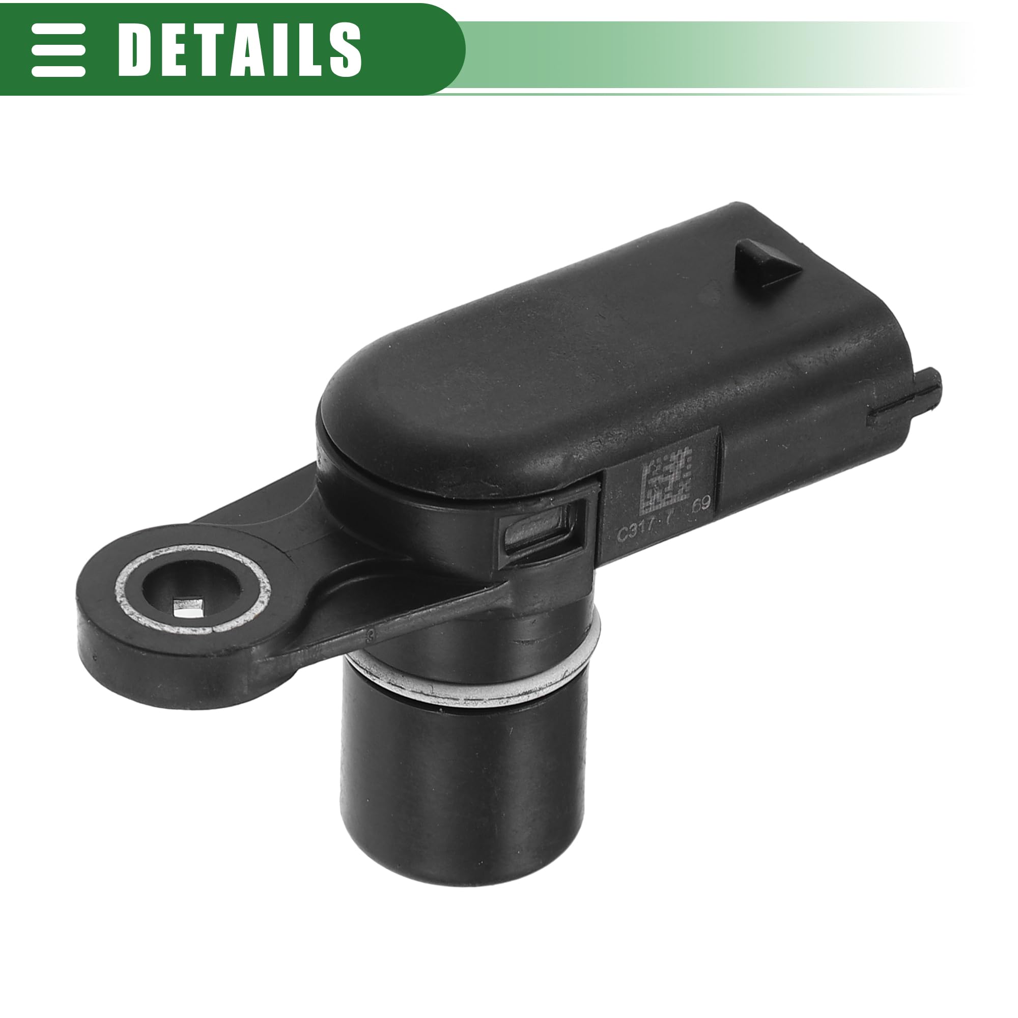 Motoforti Camshaft Position Sensor, for Buick Enclave 2010-2023, Plastic, Metal, No.12615371/12684186, Black, 4 Pcs