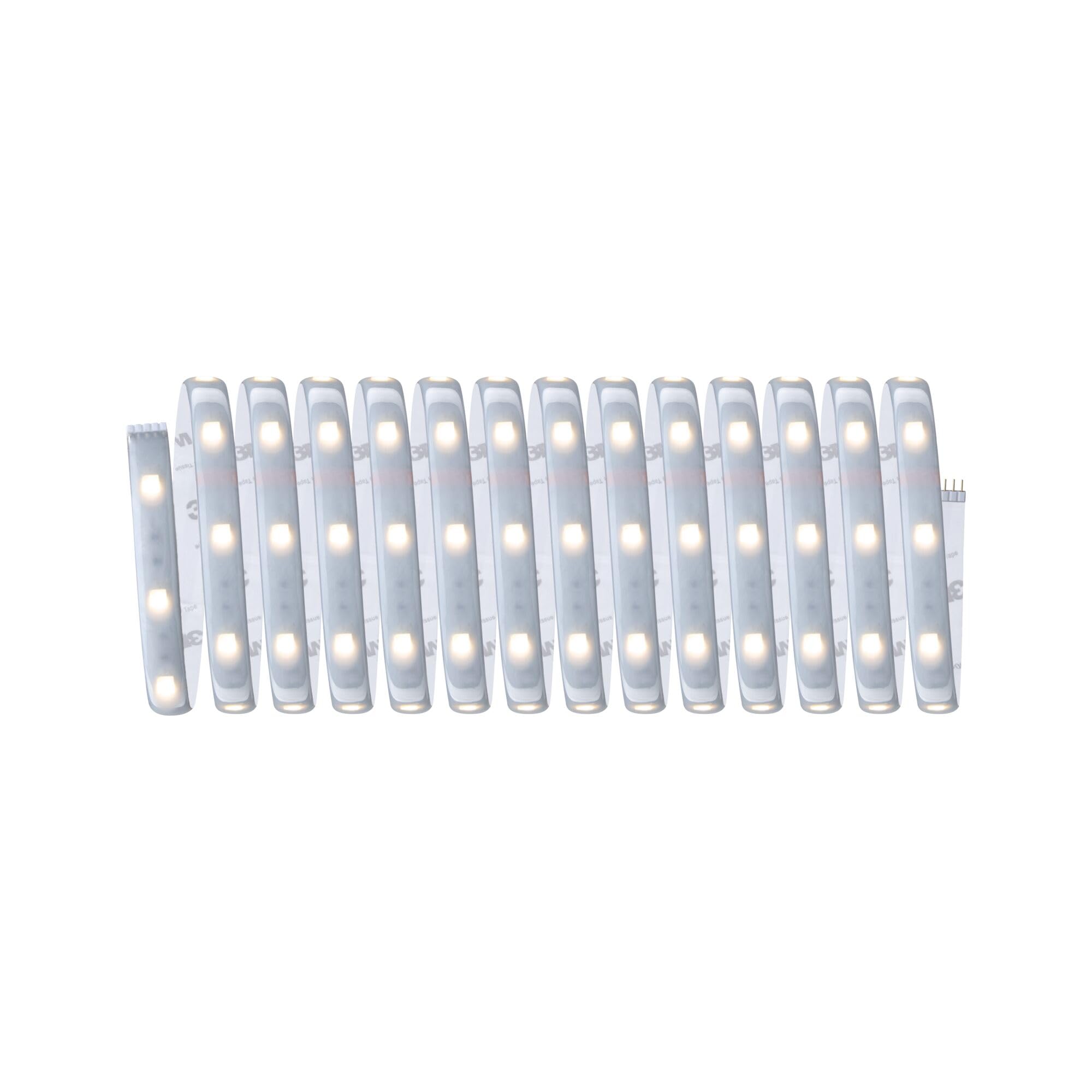 Paulmann 78867 LED Stripe MaxLED 250 Basisset Smart Home Zigbee 5m IP44 22W 1000lm 30LEDs/m RGBW+ 36VA dimmbar Silber Kunststoff