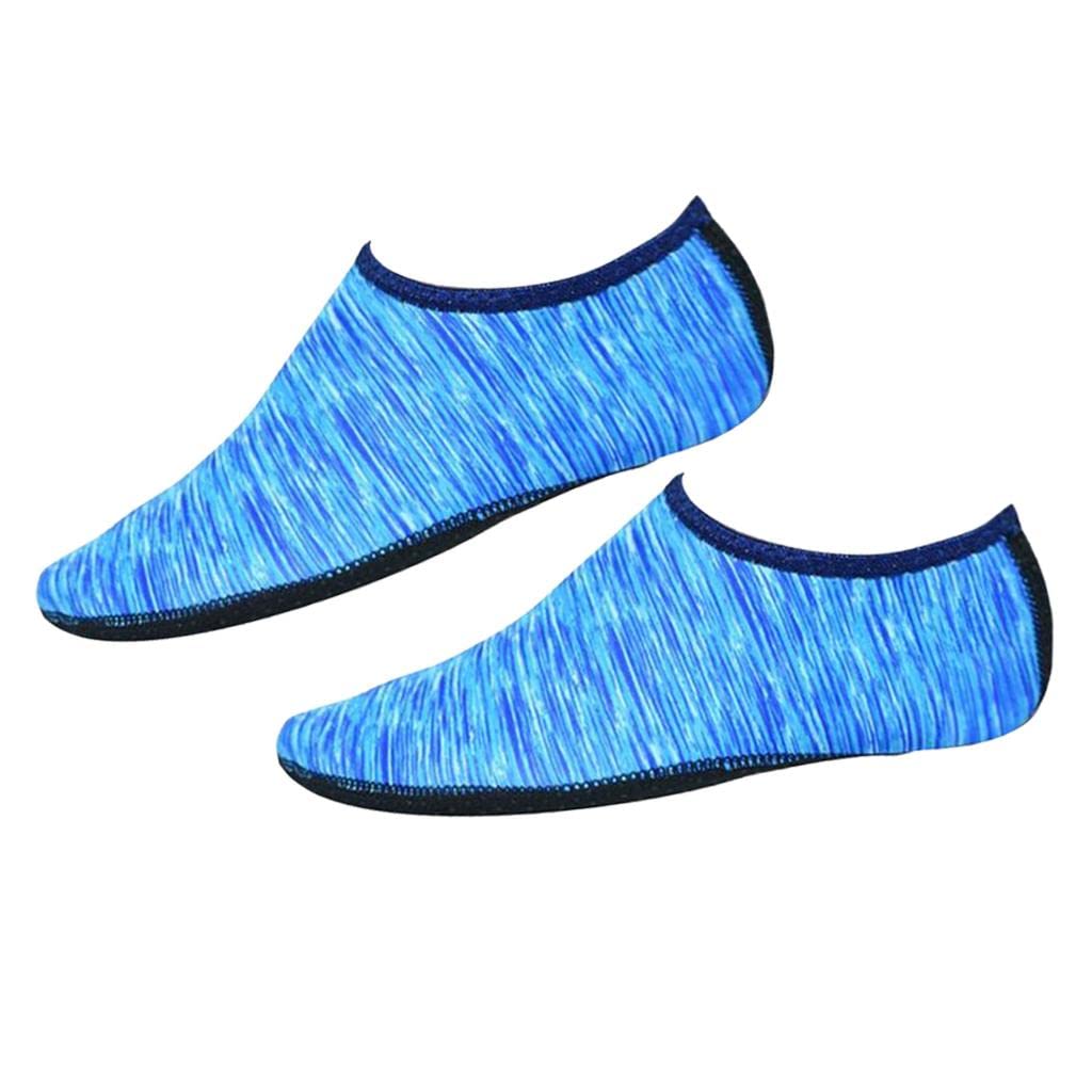 SDR Soft Water Shoes Stretchy Aqua Socks Yoga Swim Shoe Dive Sock Blue XXL
