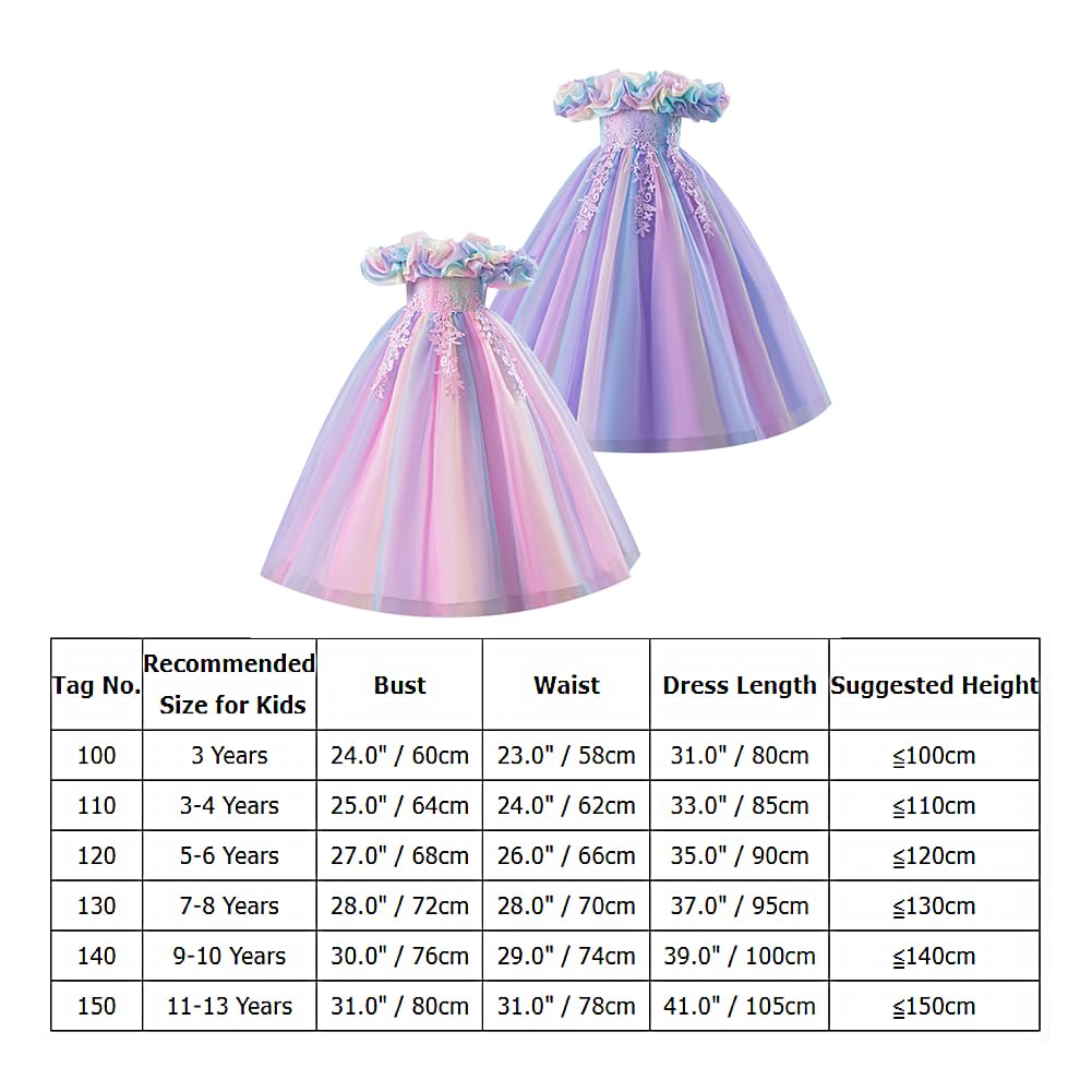Maxi abito da bambina in pizzo con ricamo a spalla fredda in tulle, tutù, abiti da principessa, ragazza, comunione, treno, compleanno, matrimonio, festa, damigella d'onore