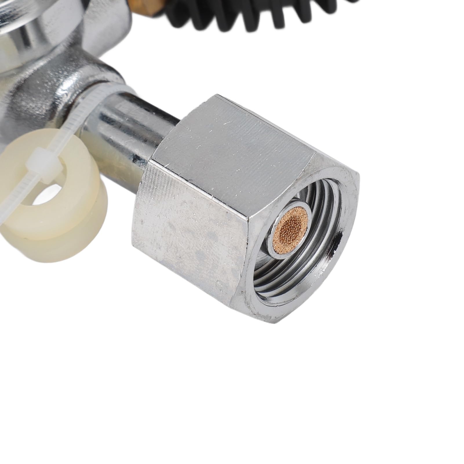 Buachois Regulador de CO2 de Barril de Cerveza, W21.8 Reductor de de Botella de Gas de Presión con Manómetro Doble Contador de Burbujas de Retencion para Máquina de Elaboración Dispensador de Cerveza