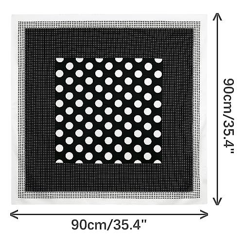 Women Polka Dots 35"x35" Large Square Scarf, Satin Silk Like Neckerchief Head Wrap Bandanas Neck Scarves3