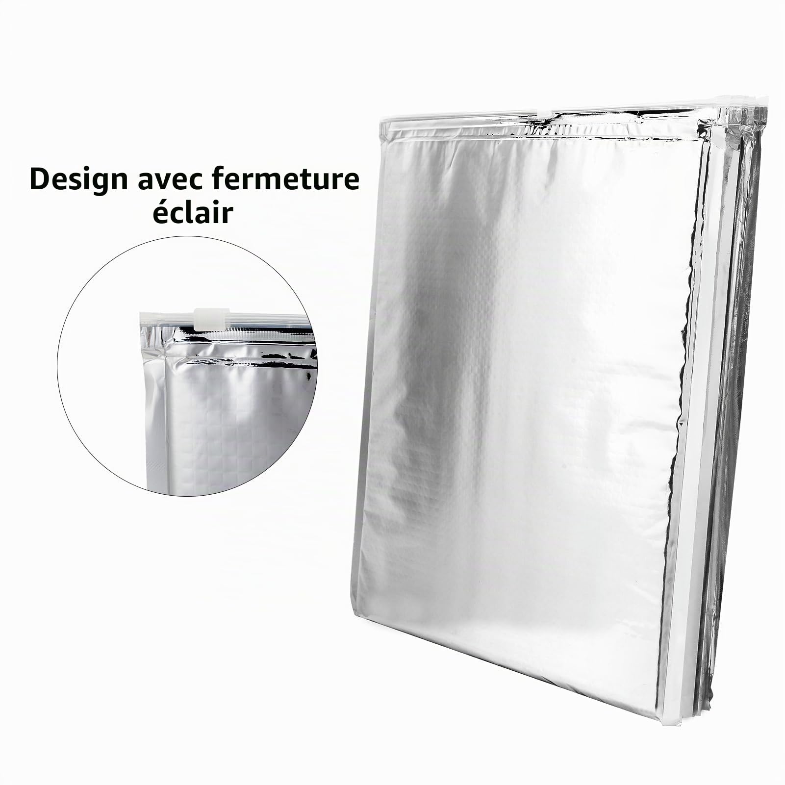DEWIN Lot de 5 sacs alimentaires isothermes en aluminium pour pique-nique, déjeuner, voyage, camping, extérieur (25 x 30 cm), 25 x 30 cm., Moderne