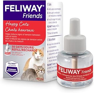 FELIWAY Friends Diffuser Refill (FELIWAY MultiCat) - Use with FELIWAY Cat Diffusers - Helps Reduce Fighting, Tension and Conflicts Between Cats in The Home (30 Day Supply, FELIWAY Refill D894)