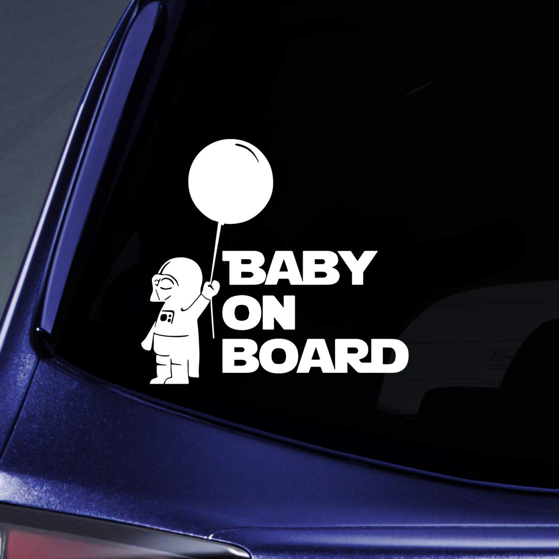 Bargain Max Decals Baby Darth On Board Sticker Decal Notebook Car Laptop 5.5" (White)