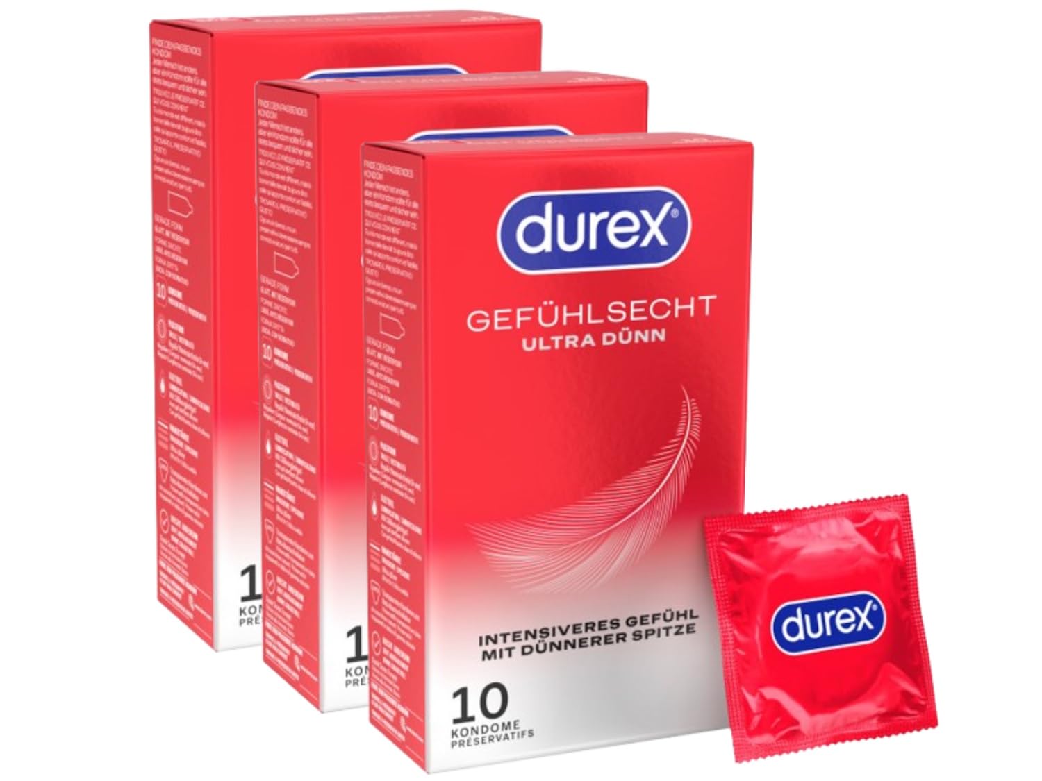 Durex Gefühlsecht Ultra Kondome 3 x 10 Stück