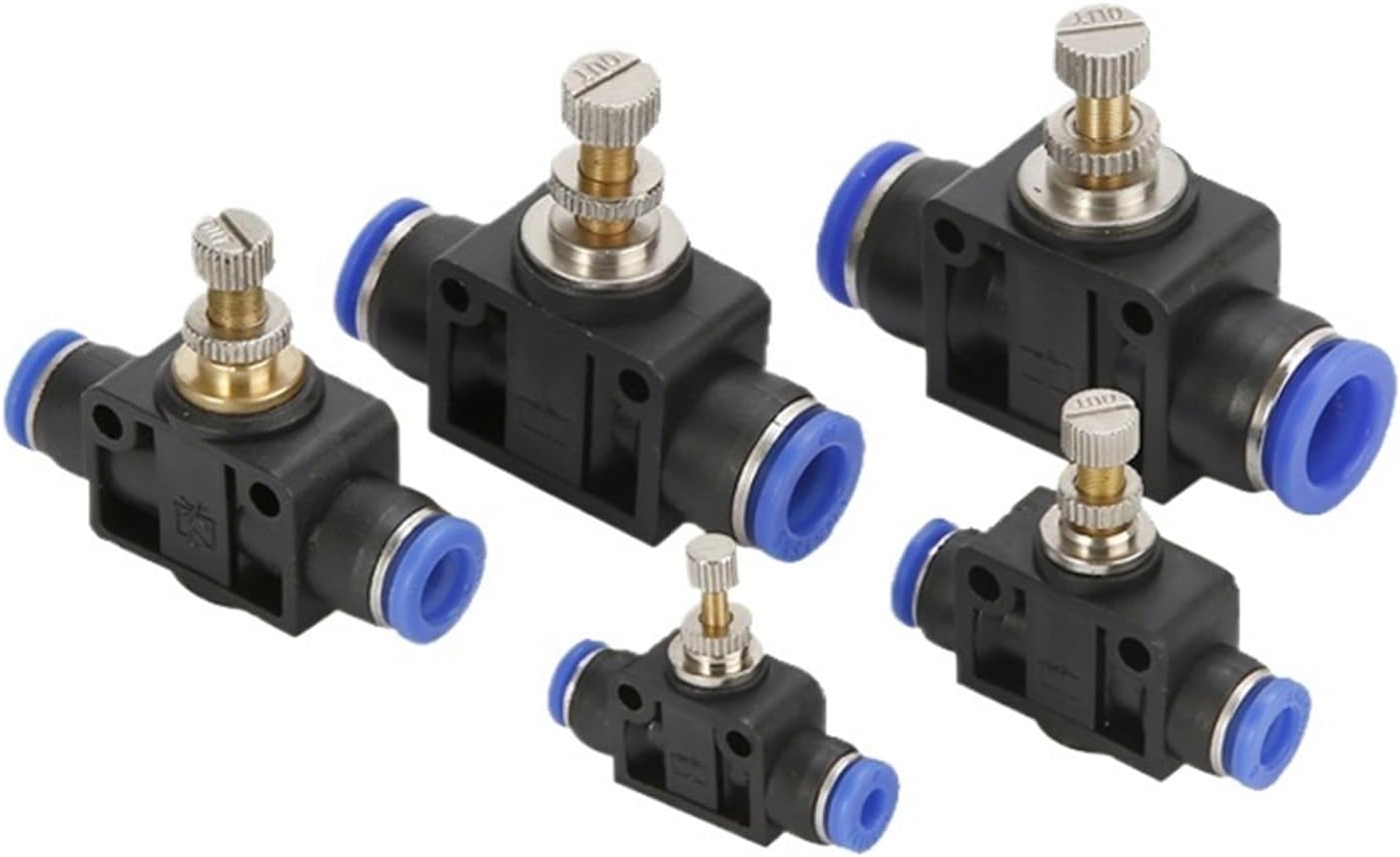 Throttle valve SA 4-12mm Air Flow Speed Control Valve Tube Water Hose Pneumatic Push In Fittings(OD 8MM)