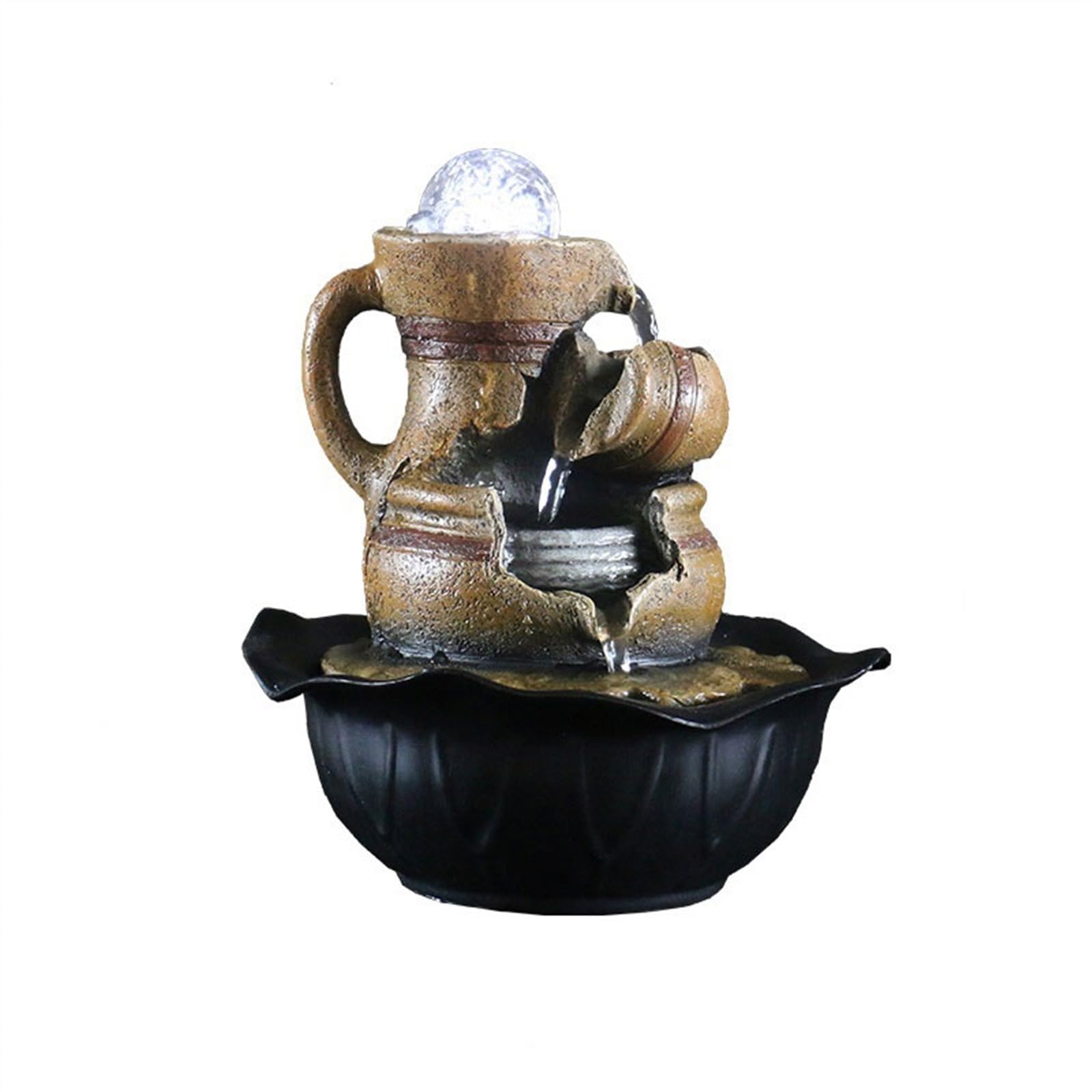 indoor Waterfall Home Living Room Decorations Furnishings Simple Retro Desktop Fountain Feng Shui Ball Ornaments