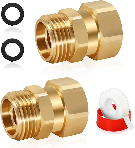 Boltigen Garden Hose Swivel Connector, 3/4GHT Garden Hose Swivel Fitting, 360 Degree Male to Female Hose Adapter for Outdoor
