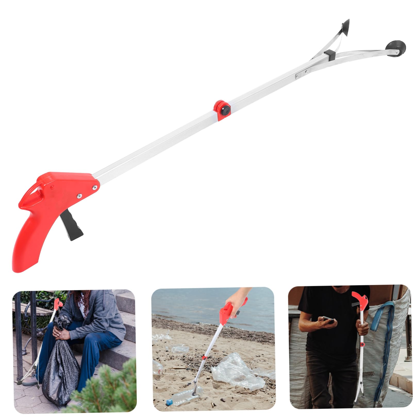 PACKOVE 5 Stück Müllfalle Picker Grabber Reacher-Tool Handgreifer wählen Müllgreifer-Tool werkzeug Haushaltsgeräte und Zubehör Müllklammer Pickup-Sticks Aluminiumlegierung