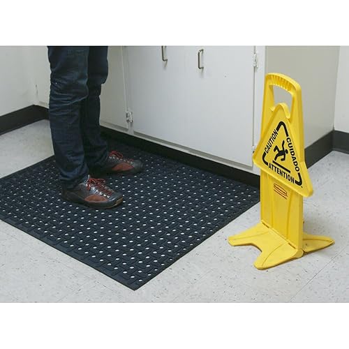 Miniatura 5 de Rubber-Cal Alfombrilla de goma antideslizante 100% nitrilo "Paw-Grip", 38" x 34" x 48", negro