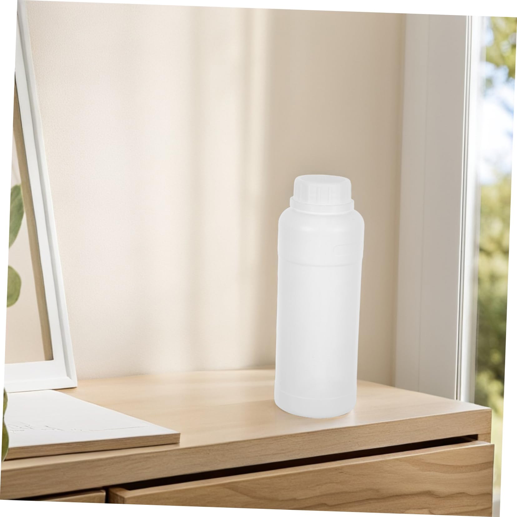 BESTOYARD 10 Stück Pe Reagenzflasche 500ml mit Deckel, Weiß, Weithals