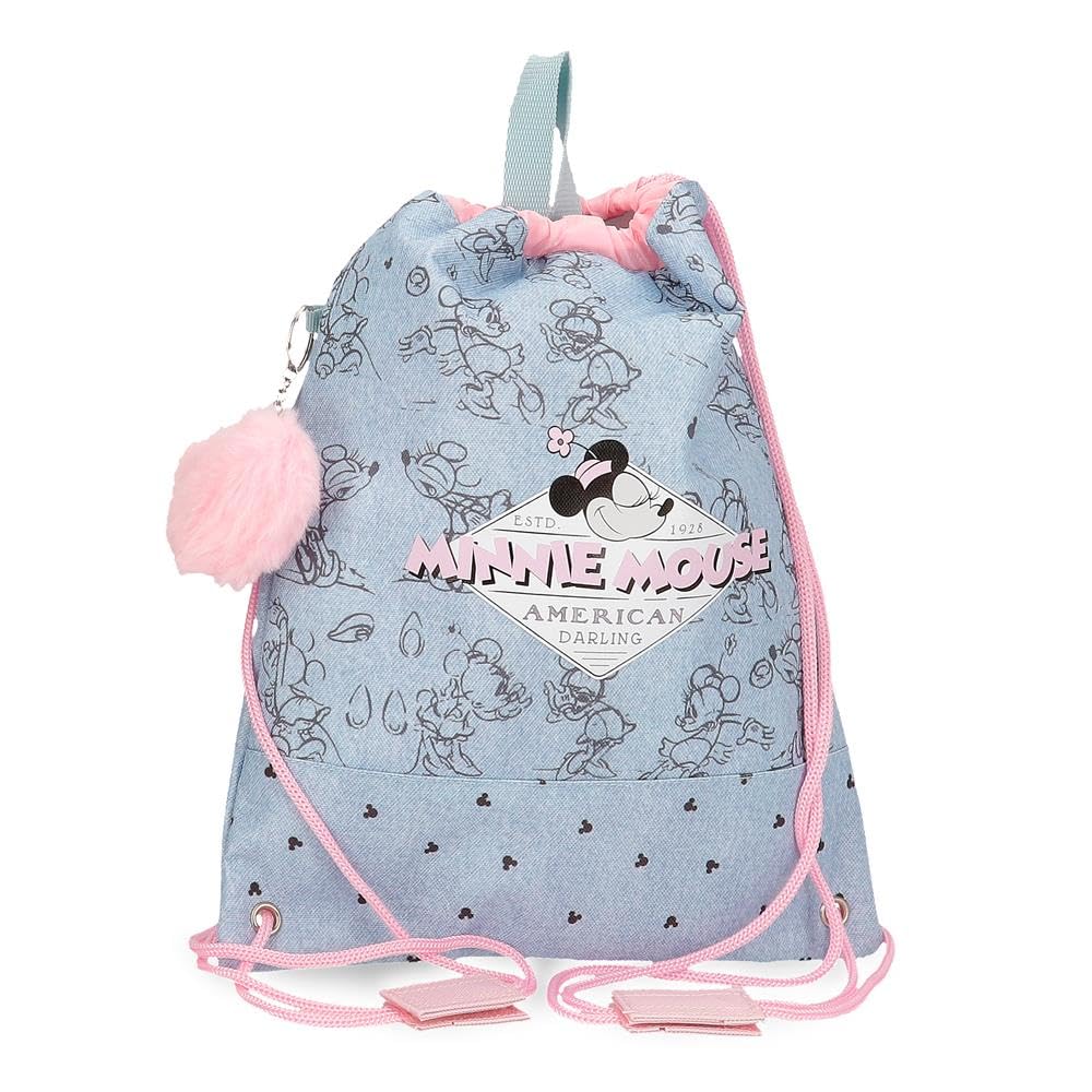 Joumma Disney Minnie American Darling Snack Bag Blue 27x34cm Polyester by Joumma Bags, Blue, Snack Bag