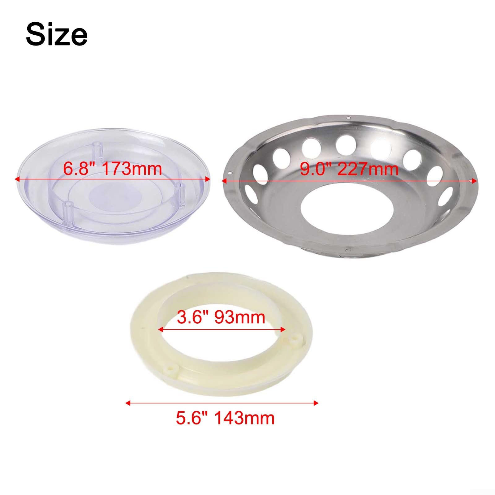 Grille d'aération ronde en acier inoxydable pour bateau (23 cm) avec fixation à vis - Matériel résistant pour yachts et caravanes - 9 en 1