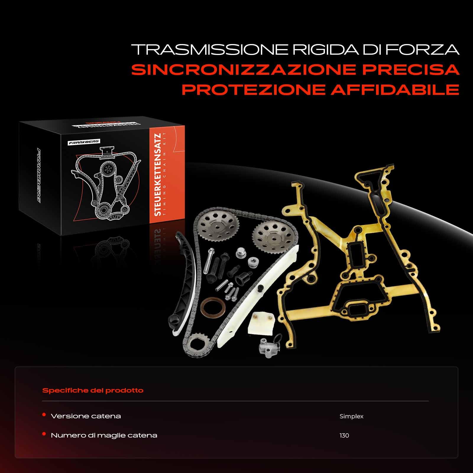 Frankberg 22x Catene di distribuzione Benzina Compatibile con Corsa D S07 1.2L Corsa C X01 1.2L Corsa C X01 1.0L Corsa D S07 1.0L Corsa D S07 1.4L Replace# 55355345