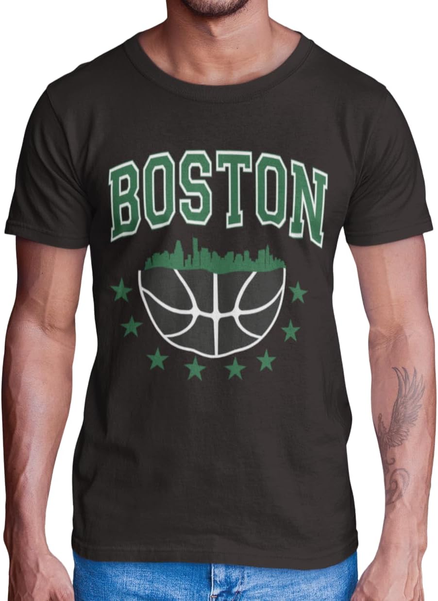 BROOKLYN VERTICAL Basketball Fan T-Shirt | Short Sleeve Team Shirt | City Prints: Brooklyn, Denver, Boston, Golden State, Chicago