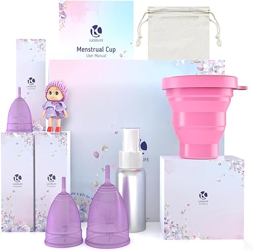 Copa menstrual reutilizable, copas de silicona para el período, suaves, cómodas y respetuosas con el medio ambiente, juego de 3 kit para niñas y disponible en Yaxa Peru