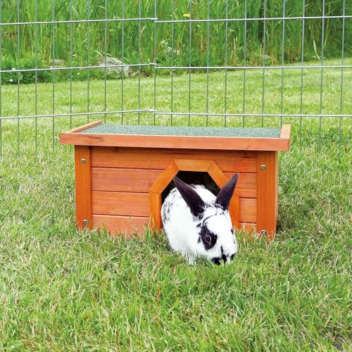 BUNNY BUSINESS SMALL Rabbit/Guinea Hide House for runs and enclosures 40 x 20 x 28 Cm (Bunny-Cabin)