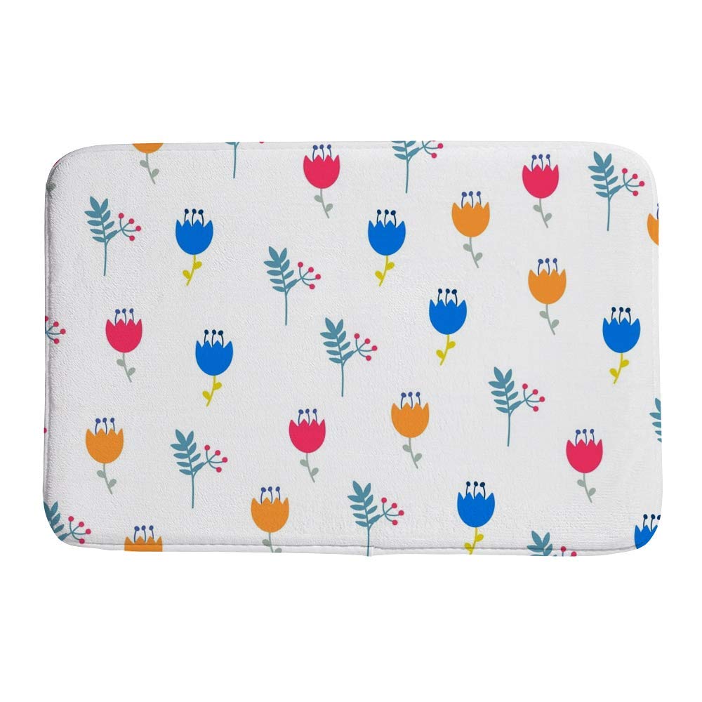 Tapis de salle de bain lavable pour une douche fleurie et moderne
