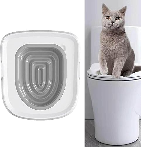 Miniatura 2 de barenx Kit de entrenamiento de inodoro para gatos, entrenador de inodoro de plástico ABS que ayuda a entrenar a tu gato a usar el inodoro para gatos