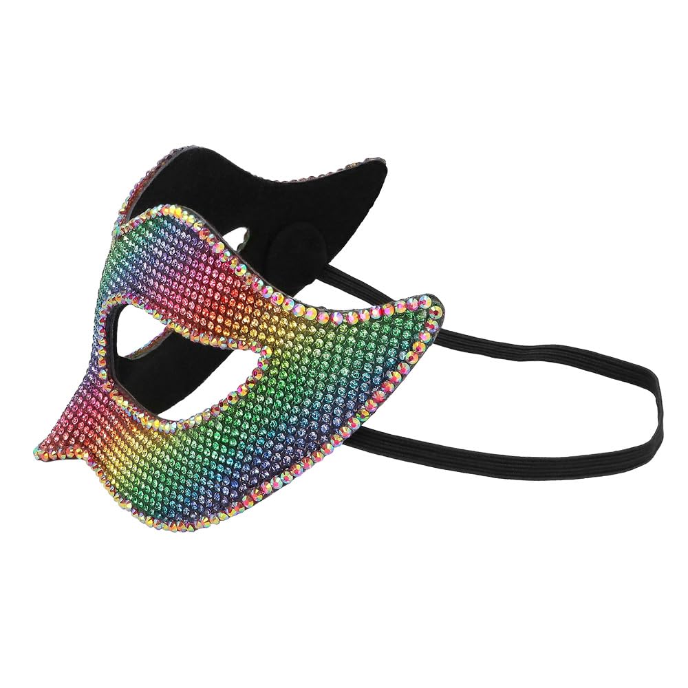 Boland 00227 Colourful Eye Mask for Costumes Accessories for Carnival or Theme Party Rainbow Mask for Fancy Dress Costumes - Image 4