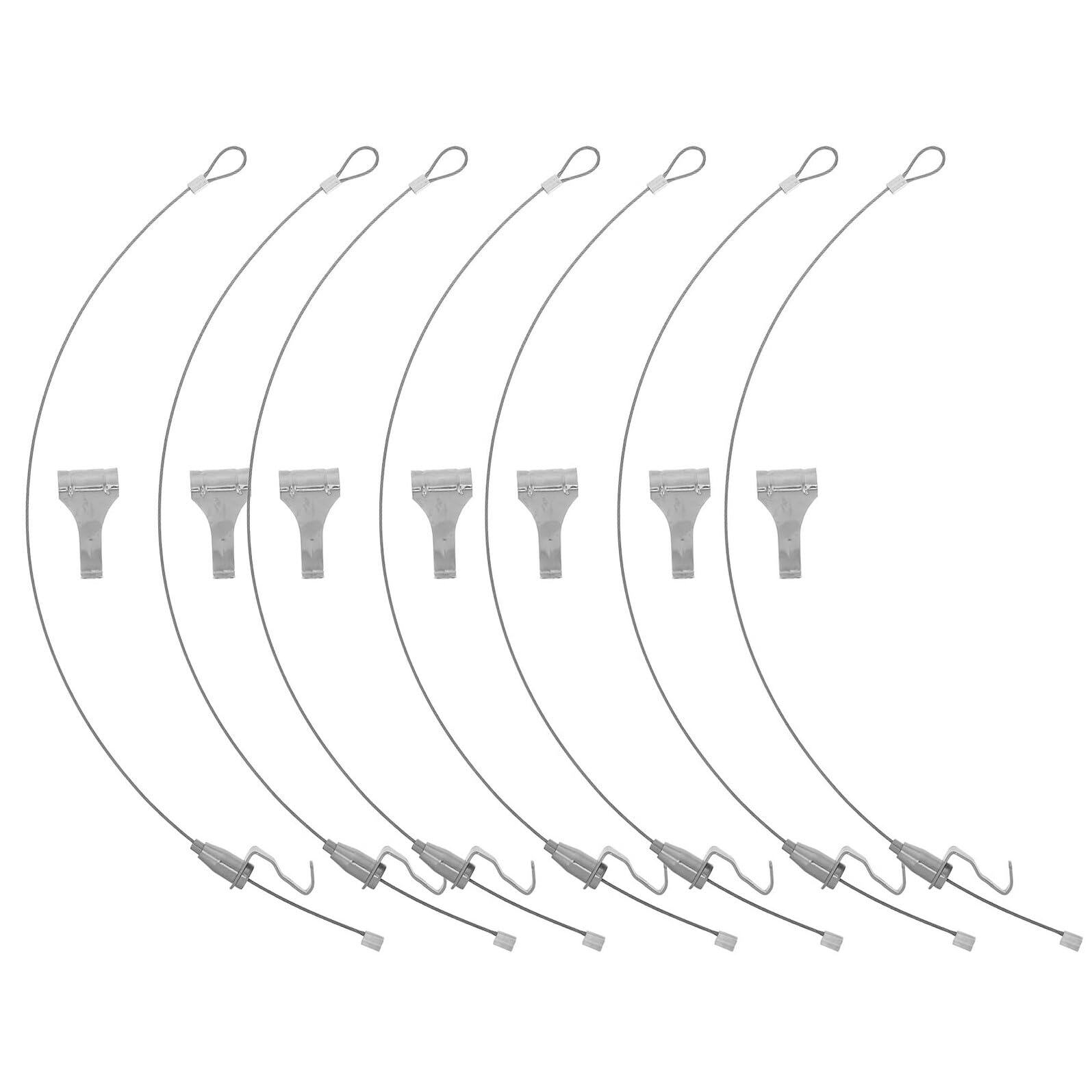 Kit Suspendre de Tableaux en Acier Inoxydable Argenté Crochets Réglables Système D'accrochage Robuste 10 Sets pour Expositions D'art et Décoration Intérieure